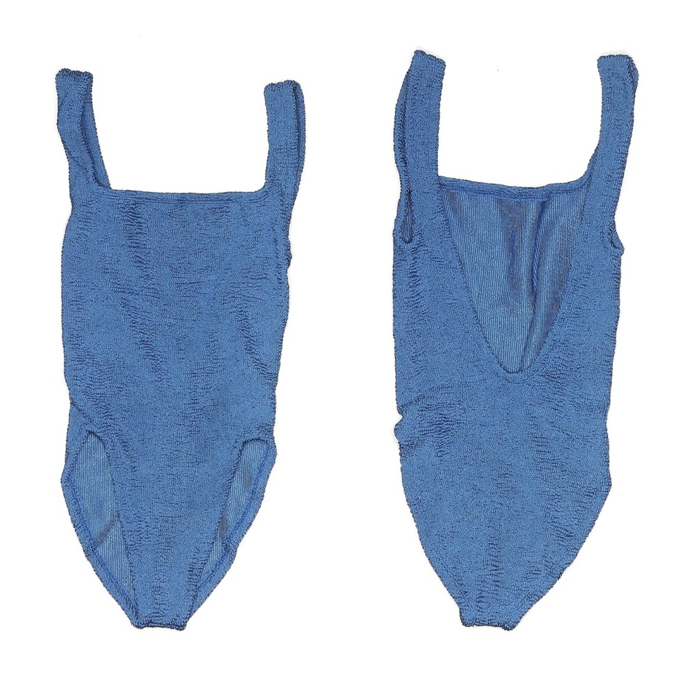 Hunza G Blue One Piece Swimsuit Colour Metallic Denim - Picture 2 of 2